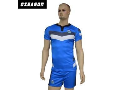 China Het Rugbyoverhemd Jersey, de Keperstof van 5% Spandex van de de Kledingsuitrusting van het Wereldbekerrugby Geen het Langzaam verdwijnen Te koop