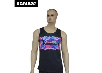 China Good Quality Sublimation Tank Top 100% Polyester Custom Blank Singlet For Running for sale