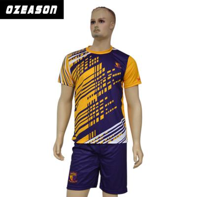 China Custom Sublimated Anti-Shrink 100%Polyester Football Jersey for Adults & Kids for sale