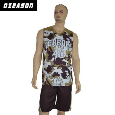 China Custom Logo Printing Reversible Dri Fit Mesh Basketball Jersey for sale