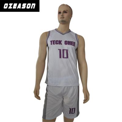 China Plain Color Custom Logo Full Sublimation Printed Basketball Jerseys for sale