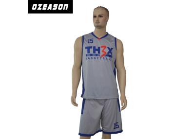 China V - aangepaste basketbal van de hals het volledige sublimatie druk jerseys Te koop