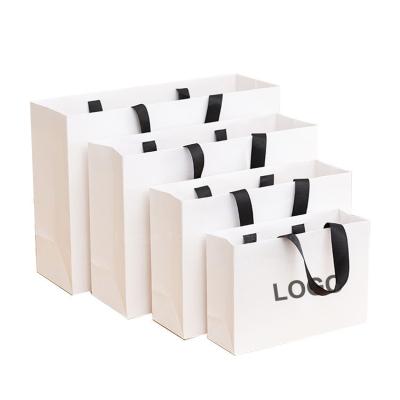 중국 Flexiloop Handle Paper Bag Recyclable Shop Store Packaging for Clothes Shoes Gift 판매용