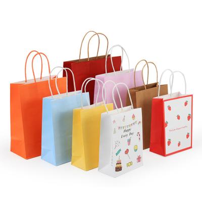 China Toowin Popular Style Customized Small Packaging Gift Kraft Paper Bags with Your Logo for sale