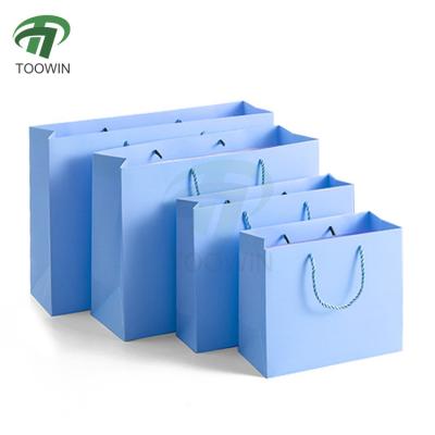 China Art Paper Direct Customized Shopping Handle Paper Bag met lint handgrepen voor promotie Te koop