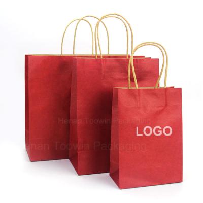 China Último diseño Bolsa de papel desechable Kraft de color blanco marrón rojo azul rosa amarillo púrpura en tamaño personalizado en venta