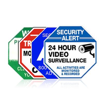 Chine Signes de vidéosurveillance en aluminium personnalisés avec signes de surveillance 24 heures sur 24 et protection solaire à vendre