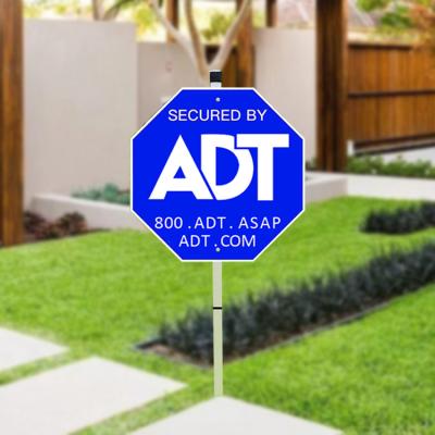 China Gepersonaliseerde Toowin Security Yard Signs And Stickers Gids voor Blauwe Cctv Sign Metal Adt Te koop