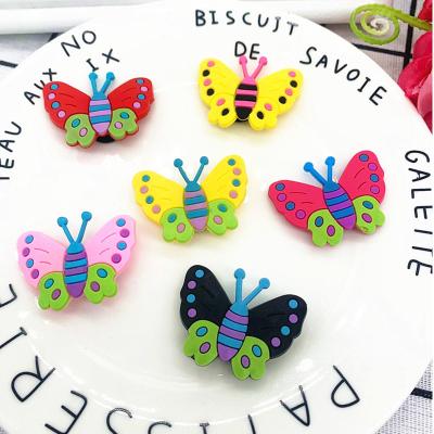 China Wholesale Designer Charms Low MOQ 100pcs Luxury Charms Butterfly Custom Shoe Charm For Kids Shoes for sale