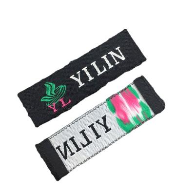 China Wholesale Womens Boutique Clothing Logo High - Dimensional Garment Customize Logo Labels For Clothing End Fold Woven Neck Label for sale