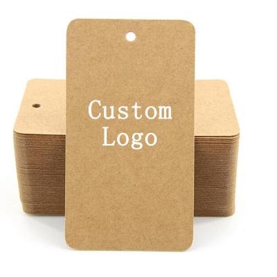 China New Designer Custom Clothing Tags High Quality Kraft Paper Tag Custom Different Shapes Garment Tags With Free String for sale