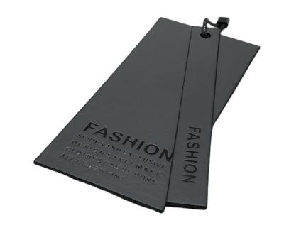 China Classic Fashion Custom Black Specialty Paper Logo Tags Men's/Women's Wear Product Tag High Quality Tag String for sale