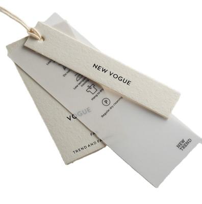 China High-end Customization Branded Tags Garment Accessories Hang Tags String Specialty Paper Custom Clothing Tags for sale