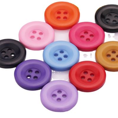 China Wholesale Colorful Clothing Buttons Custom Button Up Shirt Coat Suit Resin buttons four hole for clothing for sale