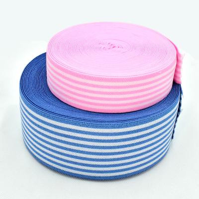 China Clothing Accessories Elastic Bands Two Color Cross Polyester Webbing Thickened Polyester Elastic Webbing for sale