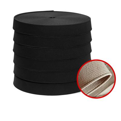 China Manufacturers Wholesale Black Thickening Elastic Tape Polyester Webbing For Cars Elastic Border Wrap Jacquard Elastic Band for sale