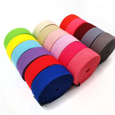 China Factory Wholesale Webbing Belt High Tenacity Coloured Elastic Band Jacquard Ribbons For Clothing for sale