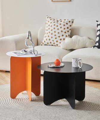 China (Other) double color adjustable metal round side table for living room coffee table for sale