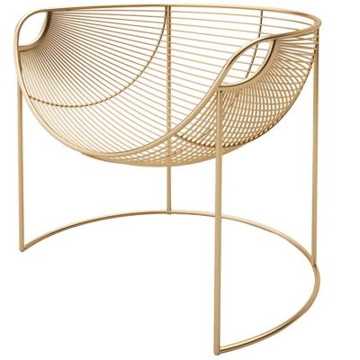 China (Other) adjustable metal wire chair leisure chair for living room gold color for sale