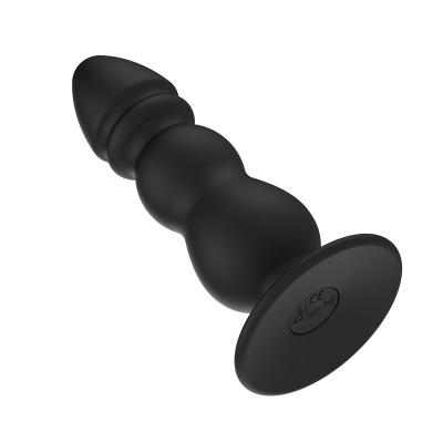 China 9 frequency shock vibration factory plug wholesale black anal vibrator remote control prostate massager/9 frequency for sale