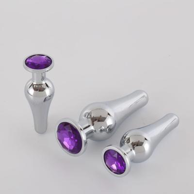 China Wholesale Metal Anal Plug Factory Plug Stainless Steel With Jewel Cheap Anal Toys Dilator Crystal Butt Plug Multi Size for sale