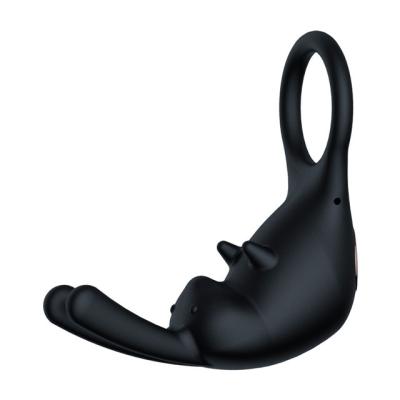 China Amazon Ebay Hot Selling Adult Sex Toy Men Penis Rubber Rabbit Vibrating Cock Ring 7 Frequency/7 Frequency Shock Vibration Adult Sex Toy Men Penis Rubber Rabbit Ring for sale