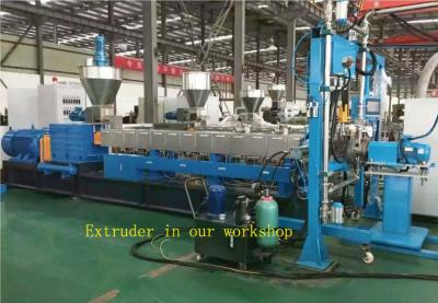 China Crushing Before Mixing Twin Screw Extruder Omron Temperature Controller Twin Screw Machine for sale