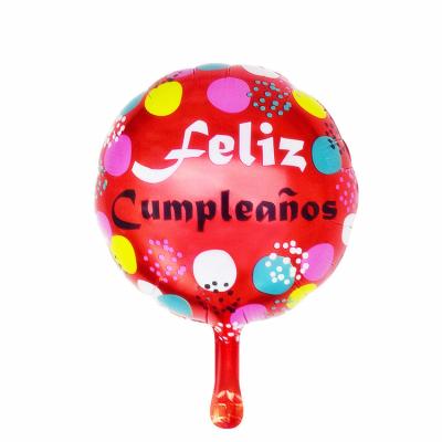 China Round Ball Shape Environmental Friendly Material Custom Printed Happy Birthday Party Decoration Custom Helium Foil Balloons for sale