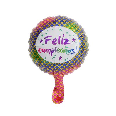 China High Quality Environmental Friendly Material 10inch Custom Printed Happy Birthday Party Helium Foil Balloon for sale