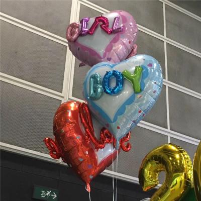 China Custom Color Design Heart Shape Love Foil Material Environmental Friendly Balloon For Wedding Party Decoration for sale