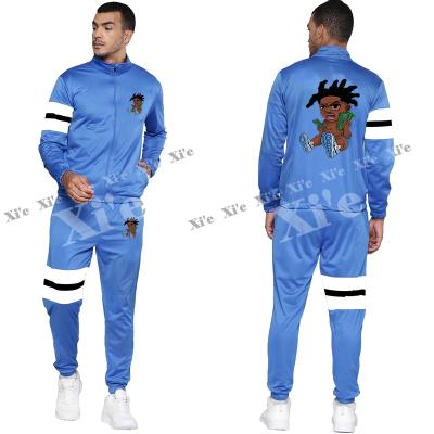 China Custom Slim Sweatsuit Men's Seller Fit Logo Suit Breathable Sport Jogging Tracksuits Custom Mens Sweatsuit Sets for sale