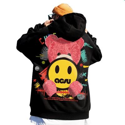 China Custom 100% Anti-wrinkle Cotton Logo Hoodies Sweatshirt Streetwear OEM Silk Screen Print Designer Hoodies for sale