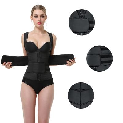 China Double-Layer Breathable Belly Trainer Latex Corset Tender Belt Sports Breathable Sweat Fitness Sweat Belt Waist Trimmer for sale