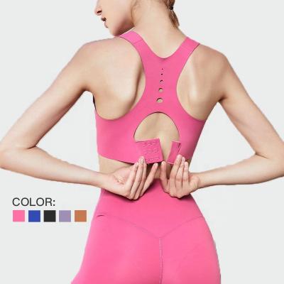 China Sexy Fitness Yoga Bra Sports Bra Sports Bra Crop Top Working Fixed Cup Breathable High Breathable Quick Dry Bra for sale