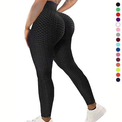 China Breathable Women's High Waist Yoga Pants Belly Control Slim Booty Gaiters Workout Butt Lift Running Tights for sale