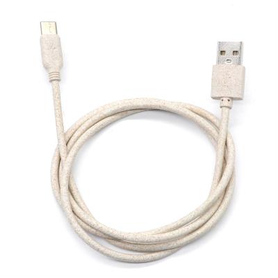 China MP3/MP4 player free sample 6A wheat straw products materia eco friendly straw cable for sale