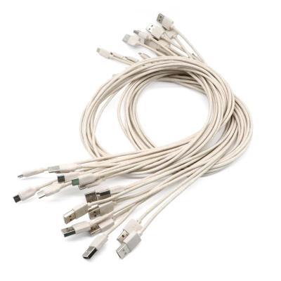 China Newest Eco-Friendly MP3/MP4 Player Cable Wheat Straw Factory Price 5V 3A Material Palladium 20W for sale