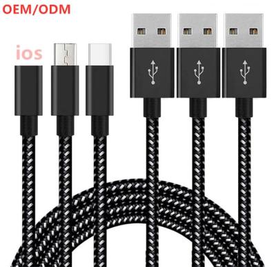 China Original Fast Fast Charging Type USB C Cable Charger Mobile Phone USB Multi Nylon Braided Data Cable USB C Cable for sale