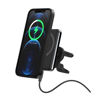 China High Quality Car Plug Charger 15W Wireless Fast Charging Cute Mobile Phone Car Charger Radio Led Logo for sale