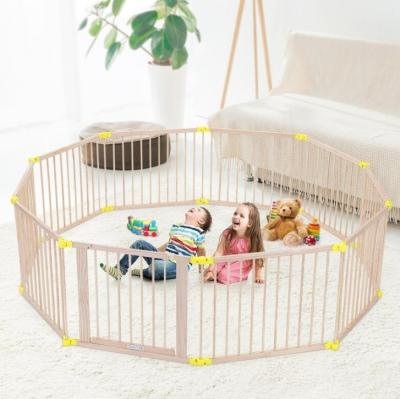 China Natural Timber Safety Detachable Fold Child Toddler Easy Play Pen for sale