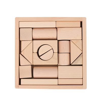 China Child Intelligence Development Baby Wooden Blocks with Alphabet and Number Icons for sale