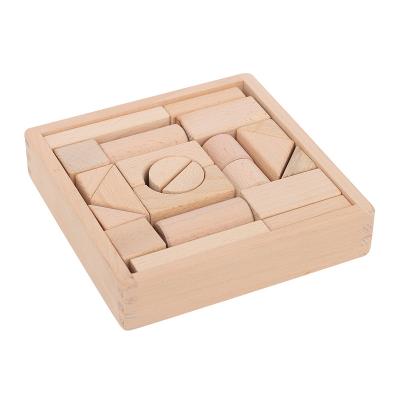 China Child Intelligence Development Wooden Building Blocks Set For Toddlers for sale