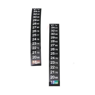 China Indicate Temperature Situation Aquarium Thermometers Traditional Temperature Sticker Tape for sale