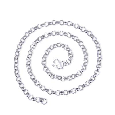 China Wholesale Chain 925 Type O Jewelry Necklace O Type 50cm Sterling Silver 925 Sterling Silver Necklace for sale