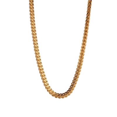 China Hiphop Wholesale Hip Hop Jewelry Gold Plated 316l Stainless Steel Franco Chain for sale