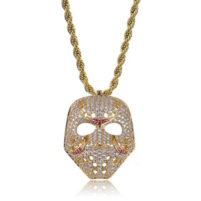 China Hip Hop Ristar Jewelry Hip Hop Jewelry Pendants Shape Simple Skull Pendant Necklace 3A CZ Lced Pendants for sale