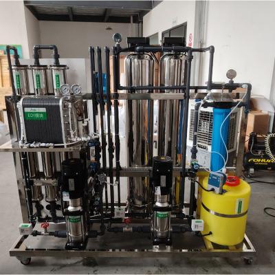 Chine 500LPH Ro + EDI machine de traitement de l' eau par hémodialyse Système d' osmose inverse à vendre