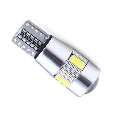 China Canbus T10 5630 6SMD W5W 194 LED+ABS+Aluminum 6 LED 5730 Lens 12V 24V Car Auto Lamp Width Side Marker Lights Clearance Bulbs for sale