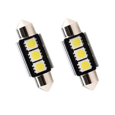 중국 Aluminum Part Dome Light T11 12V-24V Scallop 36/39/41 Mm C5W 5050 Chip 3SMD Canbus Gray Card Plate Interior Reading Light Bulb 판매용