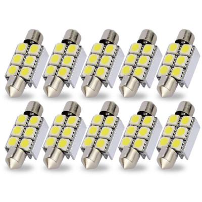 Cina Festoon 31mm C5W 5050 Chip 6SMD Canbus Aluminum License Plate Interior Light Dome T11 12V 24V Reading Light Bulb in vendita